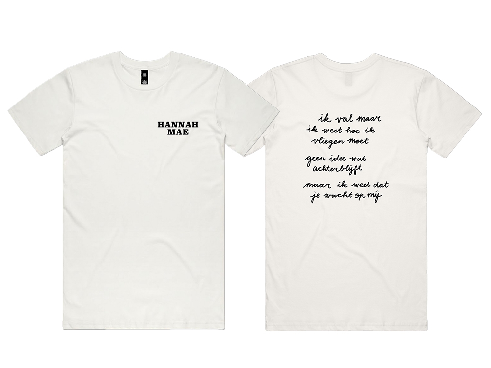 Lyric t-shirt Wit